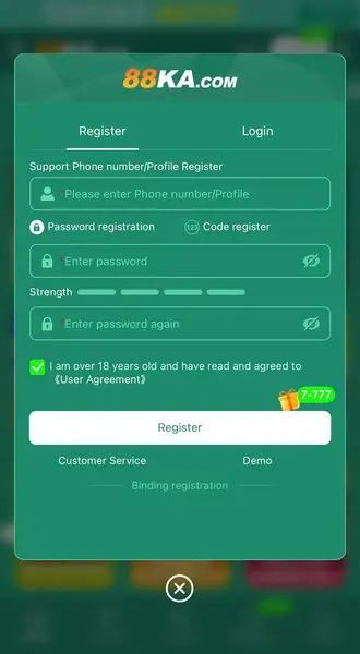 88KA GAME REGISTER AND LOGIN PROCESS