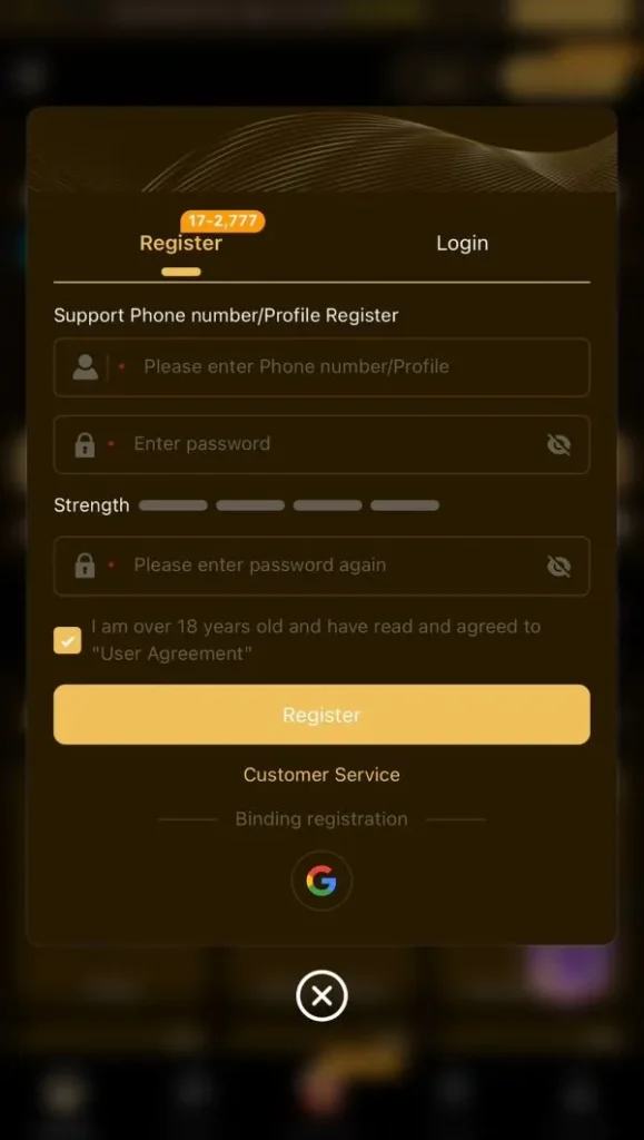 JZ666 REGISTER PROCESS